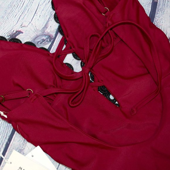Mandalay One-Piece Burgundy Swimsuit - Picture 4 of 5